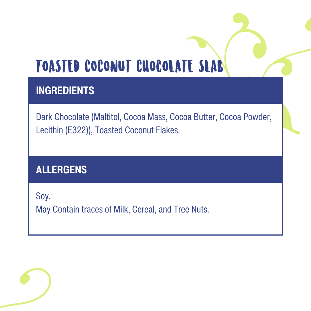 Chocolate Slab (Toasted Coconut) 40g